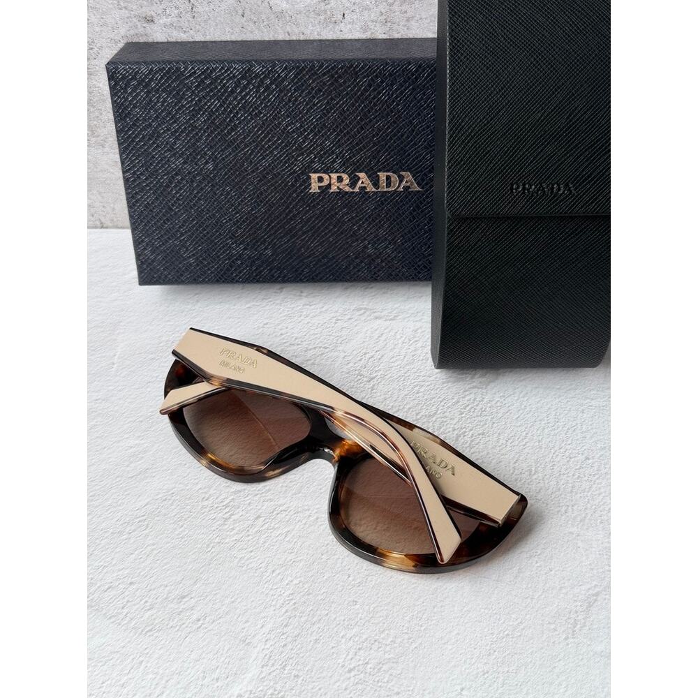 NEW Prada PR D02S Cat Eye Sunglasses in Havana Powder $390 - Picture 3 of 6